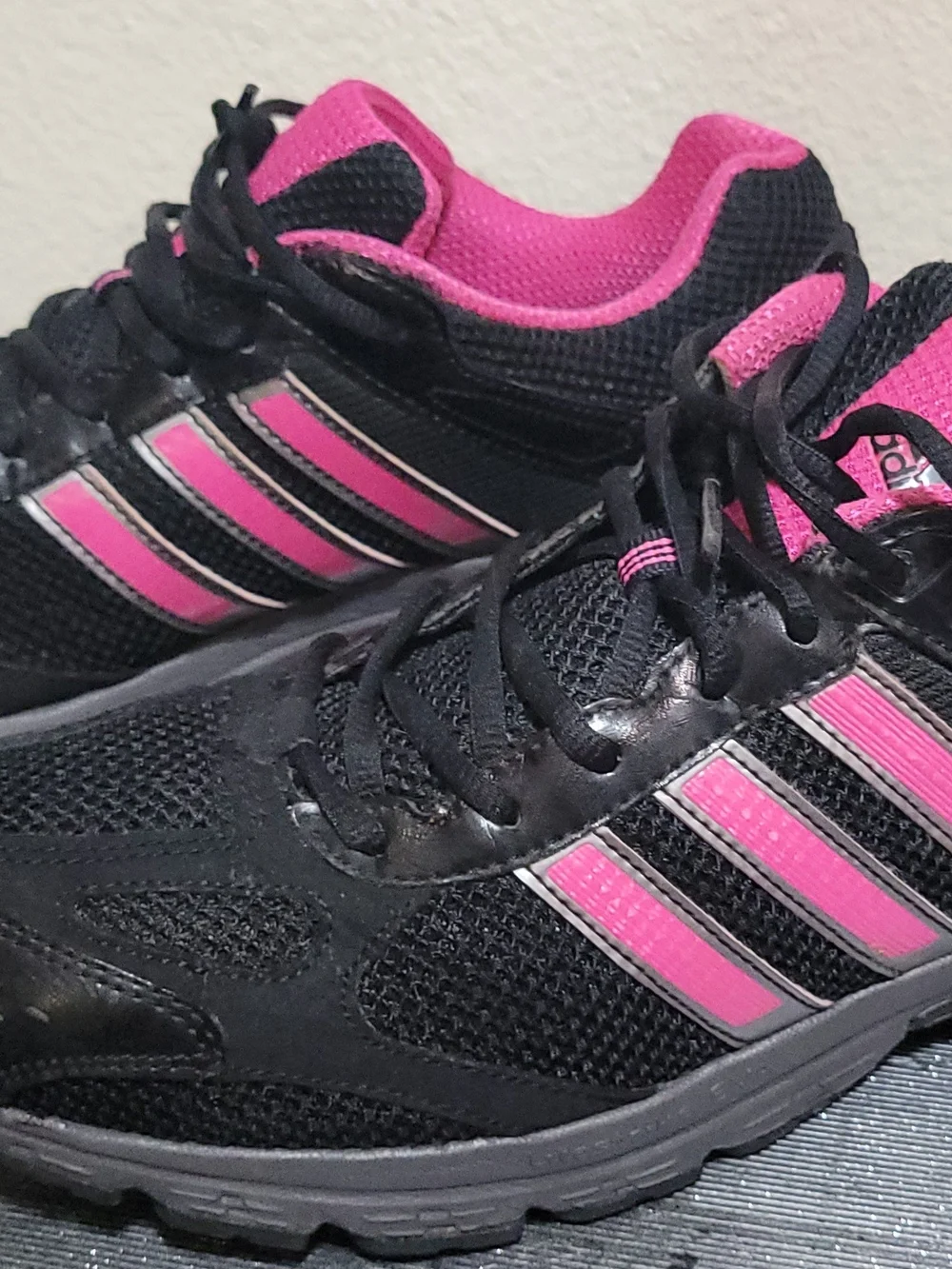 Black and Pink Women's Athletic Sneakers